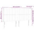 vidaXL Čelo postele s LED tmavosivé 163x16x118/128 cm látka