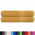 vidaXL Saunové osušky FROGN 2 ks zlaté 80x200 cm 360 g/m²
