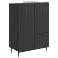 vidaXL Servírovacia skriňa Čierna 66 x 34,5 x 91,5 cm Kompozitné drevo