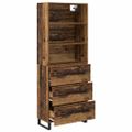 vidaXL Highboard 2 ks Staré drevo 69,5 x 34 x 180 cm