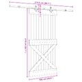vidaXL Posuvné dvere NARVIK Prírodná a čierna 100 x 210 cm (213,5 cm)