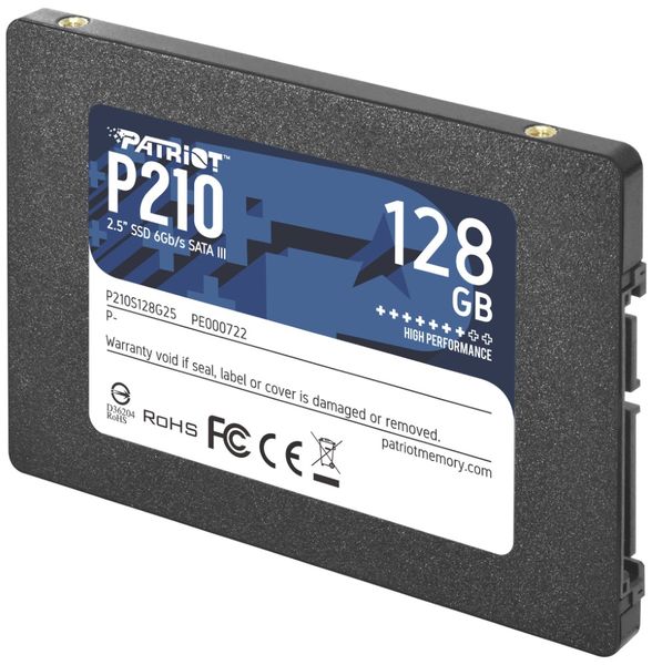 PATRIOT P210/128GB/SSD/2.5"/SATA/3R SSD disk, interný, 128GB, 2,5", SATA III, 7mm
