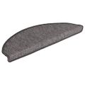 vidaXL Schodové rohože 15 ks 65x21x4 cm béžovo-sivé polkruhové veľké