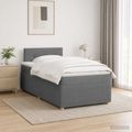 vidaXL Posteľ boxspring s matracom Tmavosivá 120 x 200 cm Látka