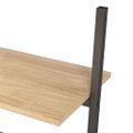 vidaXL Naklonený regál s 5 policami, svetlohnedo čierny 64x34x185,5 cm