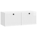 vidaXL Nástenná TV skrinka Biela s vysokým leskom 78,5 x 31 x 30 cm
