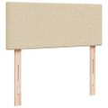 vidaXL Boxspring posteľ s matracom krémová 120x190 cm látka