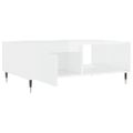 vidaXL Konferenčný stolík vysoký lesk biely 90x60x35 cm kompoz. drevo