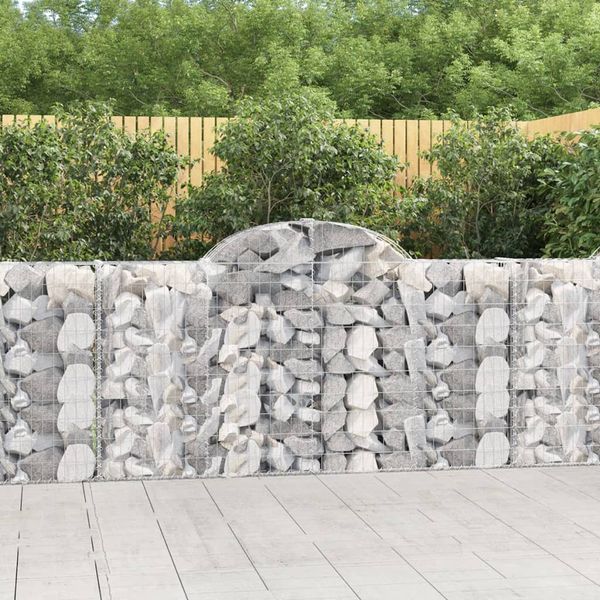 vidaXL Oblúkový gabionový kôš 200x30x100/120 cm pozinkované železo