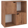 vidaXL Knižnica, hnedý dub 60x27,5x59,5 cm, kompozitné drevo