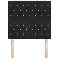 vidaXL LED hlavová doska s LED pásikmi Čierny 100 cm Zamat