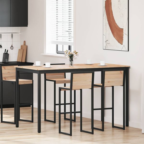 vidaXL Barový stôl Prírodná 180 x 90 x 105 cm Masívne borovicové drevo