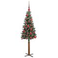 vidaXL Úzky vianočný stromček Zelená 150 cm