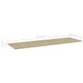 vidaXL Prídavné police 4 ks, dub sonoma 100x30x1,5 cm, drevotrieska