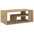 vidaXL Konferenčný stolík Artisan Dub 100x50x40 cm Konštrukčné drevo