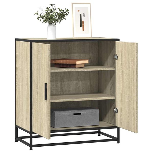 vidaXL Komoda dub sonoma 68x35x76 cm kompozitné drevo a kov