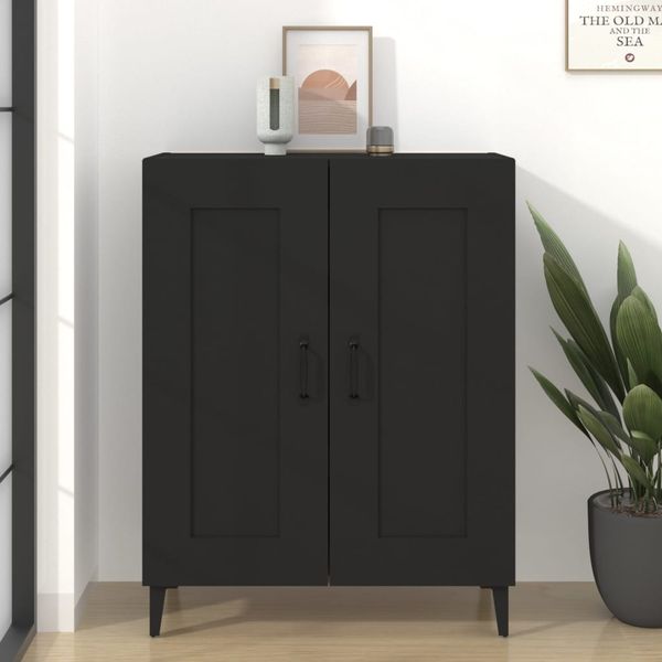vidaXL Komoda čierna 69,5x34x90 cm spracované drevo