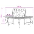 vidaXL Stromová lavička 4-Počet miest 160 x 80 x 89 cm Oceľ