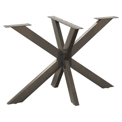 vidaXL Noha jedálenského stola v tvare pavúka, čierna 120x68x(72-73) cm, oceľ