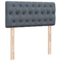 vidaXL Osmanský rám postele s matracom tmavosivá 90x200 cm zamat