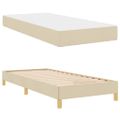 vidaXL Posteľ s pružinovým rámom s matracmi Krémová 90 x 200 cm látka