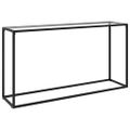 vidaXL Konzolový stolík priehľadný 140x35x75 cm tvrdené sklo
