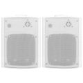 vidaXL Nástenné stereo reproduktory do interiéru a exteriéru 2 ks biele 120 W