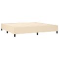 vidaXL Posteľný rám s boxspringom krémová 200x200 cm látka