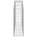 vidaXL Oblúkový gabionový kôš 150x30x80/100 cm pozinkované železo