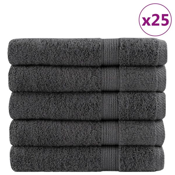 vidaXL Prémiové uteráky do sauny SOLUND 25ks antracit 80x200cm 600g/m2