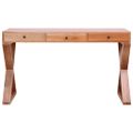 vidaXL Počítačový stôl prírodný 115x47x77 cm masívne mahagónové drevo
