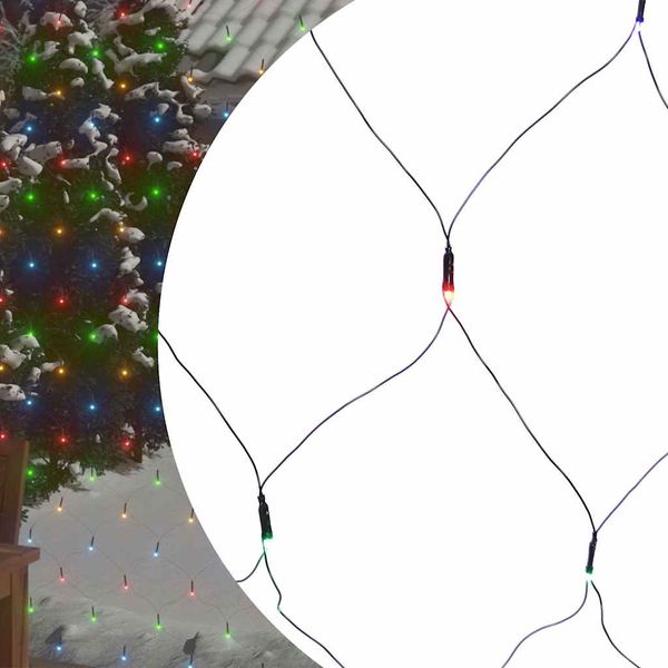 vidaXL Vianočná svetelná sieť farbná 4x4 m 544 LED interiér exteriér