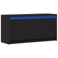 vidaXL TV stolík s LED čierny 100x34x50 cm kompozitné drevo