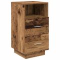 vidaXL Nočné skrinky 2 ks s 2 zásuvkami staré drevo 36x36x68 cm