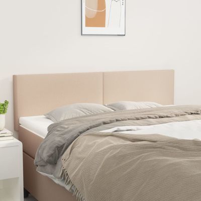 vidaXL Čelá postelí kapučínové 144x5x78/88 cm umelá koža