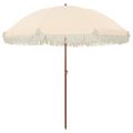 vidaXL Plážový slnečník 205 x 205 x 210 cm Polyester a oceľ Okrúhly
