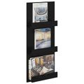 vidaXL Regál na časopisy Čierny dub 43 x 11 x 102 cm Kompozitné drevo