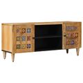 vidaXL TV skrinka Prírodná 105 x 33 x 46 cm Masívne mango drevo