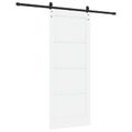 vidaXL Posuvné dvere 83 x 202 cm Borovicový masív Biela a čierna