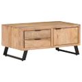 vidaXL Konferenčný stolík 90x50x40cm akáciový masív prírodné hrany