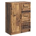 vidaXL Servírovacia skriňa so zásuvkou Staré drevo 66 x 34,5 x 87 cm