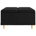 vidaXL Ottoman s Úložným Priestorom Čierny 80 x 80 x 45 cm Umelá koža