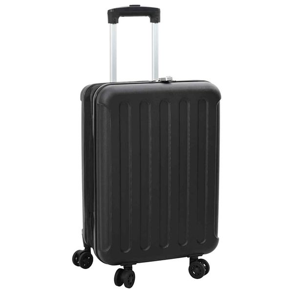 vidaXL Kufor so zámkom Čierna 43 x 27 x 66 cm ABS plast