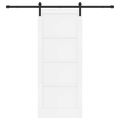 vidaXL Posuvné dvere 83 x 202 cm Borovicový masív Biela a čierna