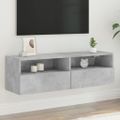 vidaXL TV nástenná skrinka betónovo sivá 100x30x30 cm kompozitné drevo