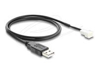 Delock - Napájací kábel ventilátora - USB (M) na 3-pinový konektor ventilátora (M) - 5 V - 70 cm