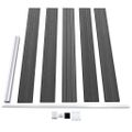 vidaXL Sada plotových panelov WPC 526x105 cm čierna