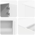vidaXL Recepčný pult biely 200x50x103,5 cm, umelé drevo