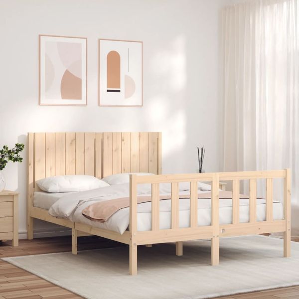 vidaXL Posteľ bez matraca 140x200 cm masívna borovica