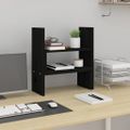 vidaXL Stojan na monitor čierny (39-72)x17x43 cm masívna borovica
